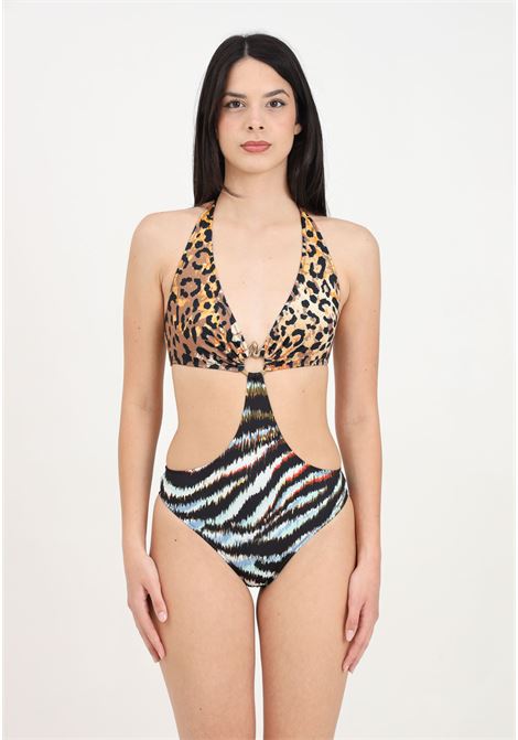 Multicolored one-piece swimsuit with women's pattern JUST CAVALLI | 76PAYB05CJLB1MS3